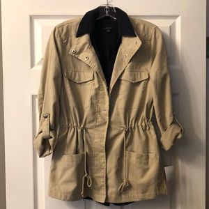 NWT New Directions safari style, washable, linen and rayon jacket.